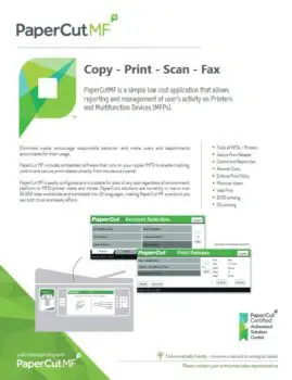 Papercut, Mf, Ecoprintq, Advanced Copier Technologies